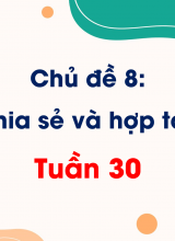 Chủ đề 8 Chia sẻ và hợp tác  Tuần 30